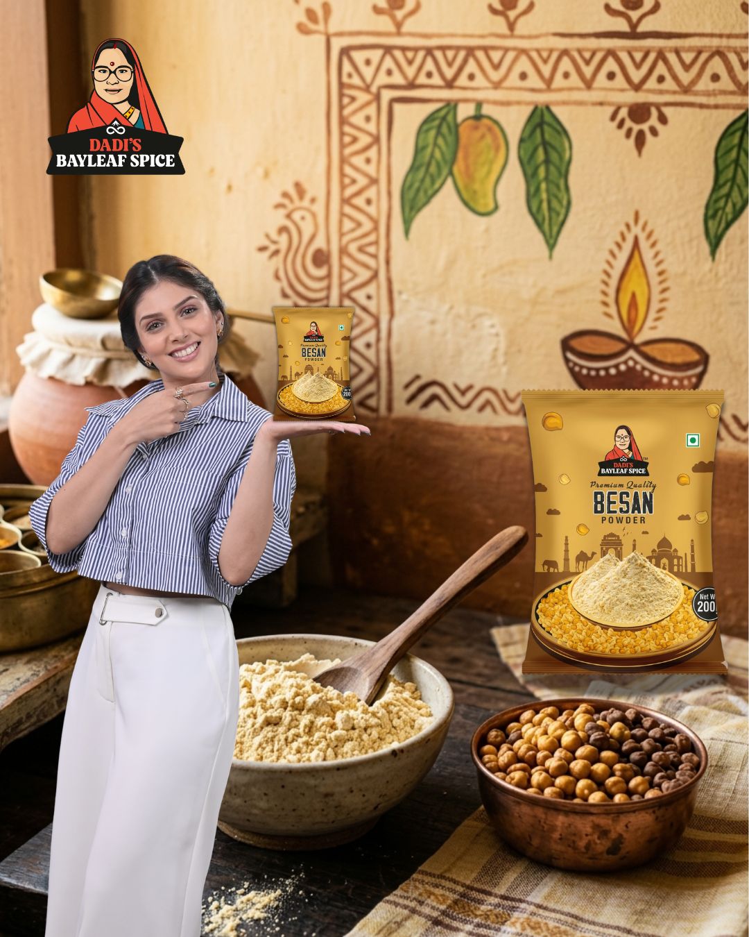 Ishita Chauhan with Besan